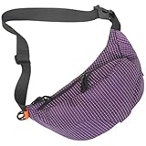 Kronabelle Leichte Umhängetasche, Nylon, Bauchtasche, 35 x 10 x 19 cm, Gittermuster, Brusttasche, verstellbar, Reißverschlusstasche, Outdoor-Tasche, Reisegeschenk