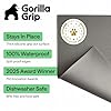 GORILLA GRIP 100% Waterproof Raised Edge BPA Free Silicone Pet Feeding Mat, Dog Cat Food Mats Contain Spills Protects Floors, Placemats for Cats and Dogs Water Bowl, Pets Accessories 18.5x11.5 Gray #1