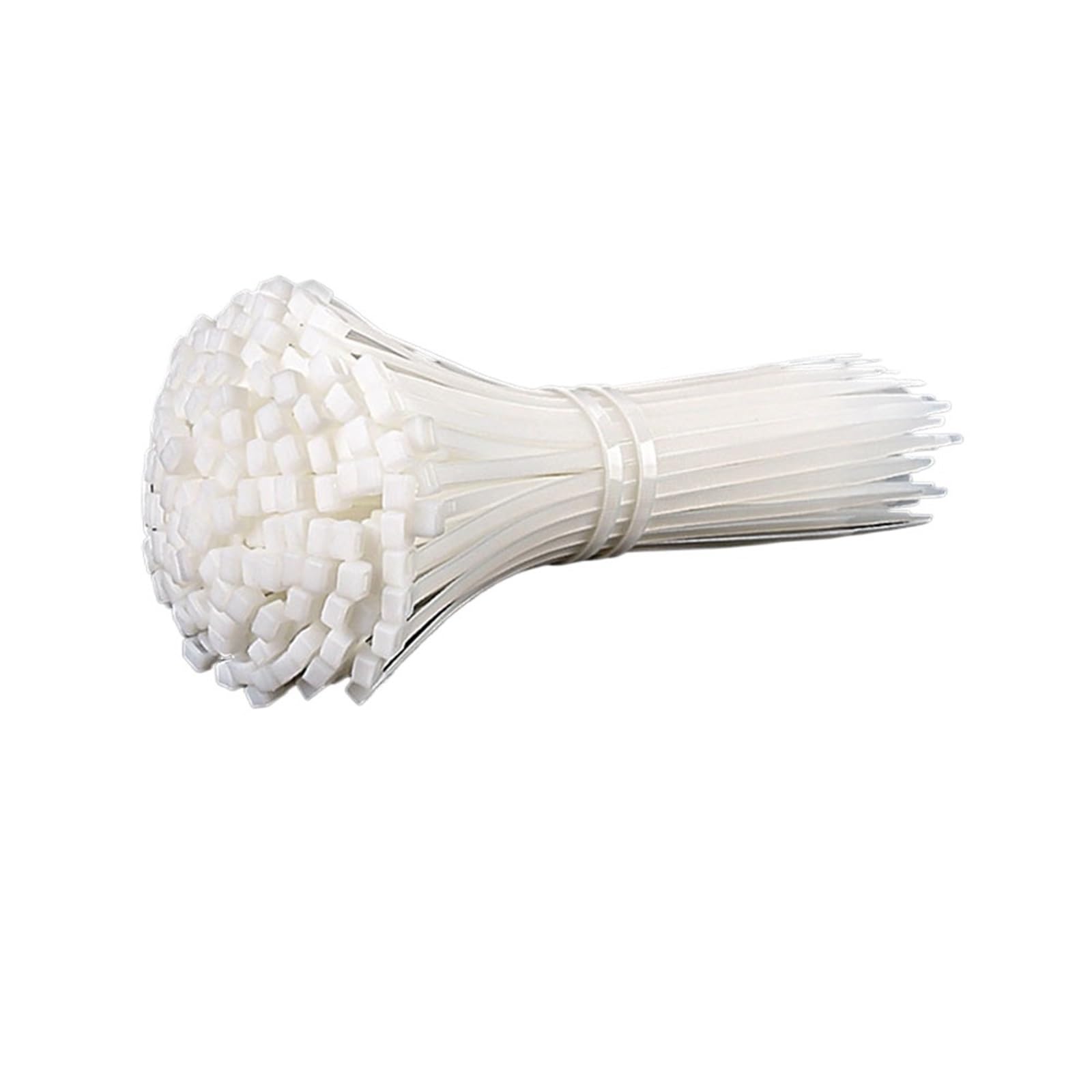 Nylon-Kabelbinder, 100 Stück selbstsichernde Nylon-Kabelbinder, 7,6 mm x 15–45 cm, mehrfarbig, Set(White,7.6mm x 38cm 100pcs)