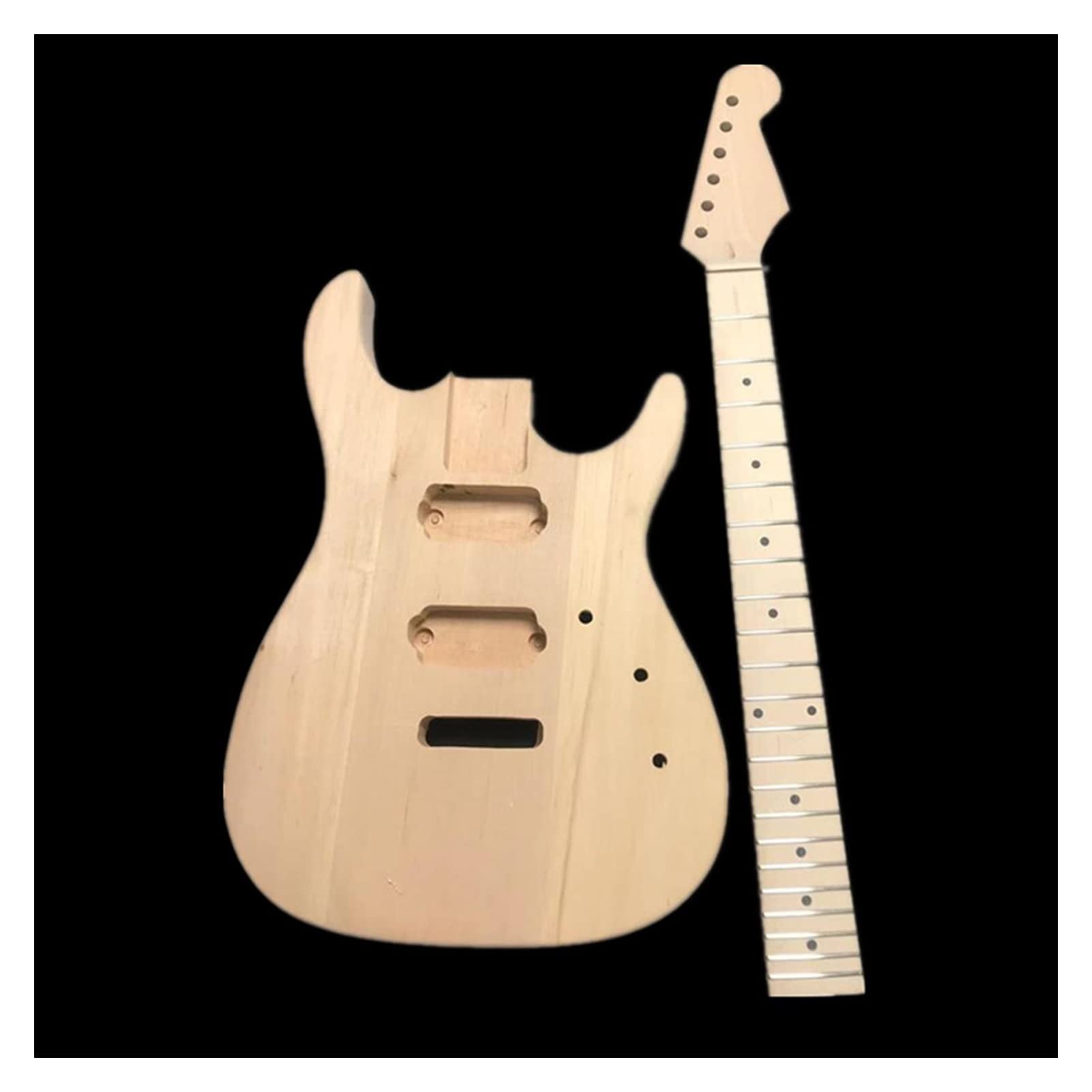 FLFL Niedokończony Majsterkowanie Gitara Elektryczna, W Tym Szyja Gitarowa I Zestaw Do Ciała Gitarowy Niedokończony zestaw gitarowy