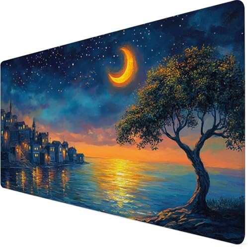 Tapis de souris bleu marine grand format imperméable antidérapant antidérapante