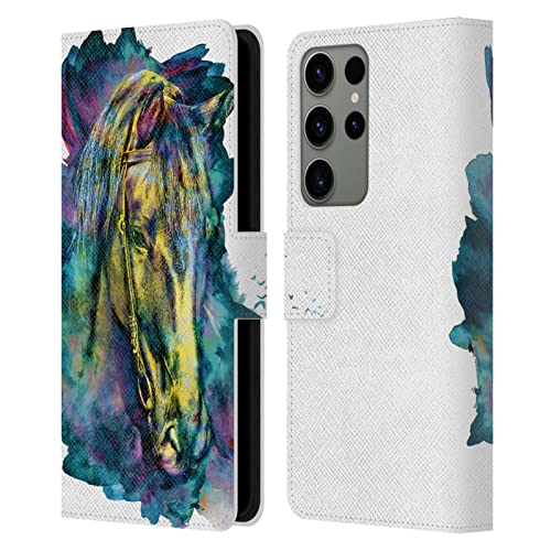 Étui Galaxy S23 Ultra antichoc avec porte-cartes motif cheval