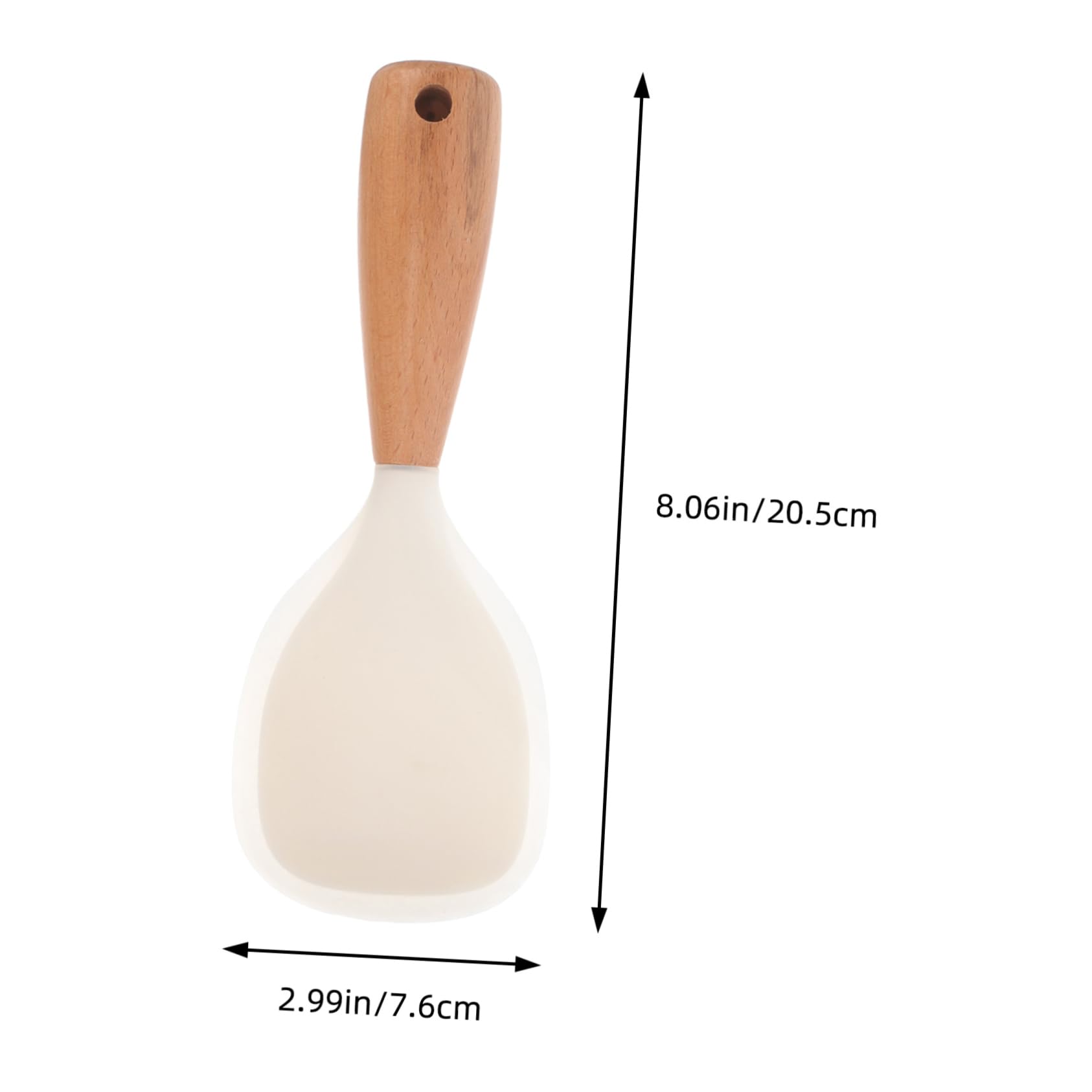 COLLBATH Heat Resistant Rice Paddle Spoon Versatile Kitchen Utensil for Cooking Serving Convenient Standing Design Safe for Hot Food for Rice Sushi