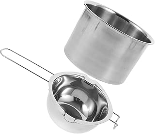 فوميز. ماكينة ازالة الشعر بالشمع الساخن، وعاء اذابة الشمع، وعاء اذابة الزبدة، وعاء تذويب الشمع من الستانلس ستيل - قطعتين