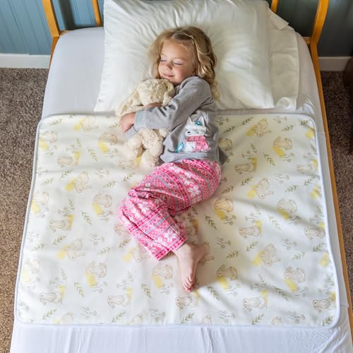 Tuckable Side Bed Wetting Pads Toddlers, Reusable Washable Waterproof Baby Potty Training Mattress Pee Pads Sheet Protector Kids, 5 Absorbent Layers Exclusive No-Slip 39