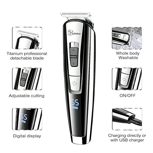 HATTEKER Beard Trimmer Kit For Men Cordless Mustache Trimmer Hair