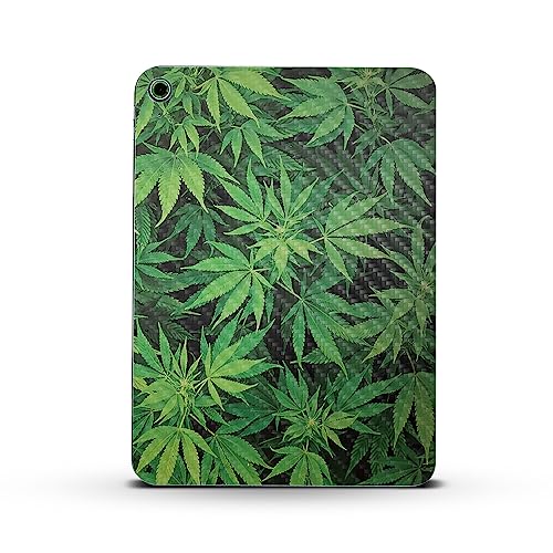 Image of MightySkins Carbon Fiber Skin Compatible With Apple iPad 10.9 inch 10th Gen (2022) Full Wrap Kit - Weed | Protective, Durable Textured Carbon Fiber Finish | Easy To Apply & Change Styles | Made in the USA