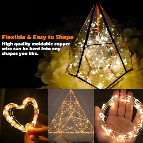 Solar Fairy Lights Outdoor Garden, 2Pack 240 LED 24M/92FT Solar Lights Outdoor Garden Waterproof, 8 Modes String Light for Patio Yard Party, Balcony, Wedding, Trees, Fence (Warm White) - Image 4