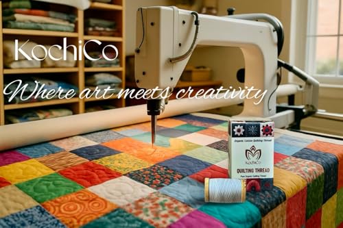 Hilo de algodón para acolchado a mano Kochico S980-0100 350 yd blanco miniatura 3