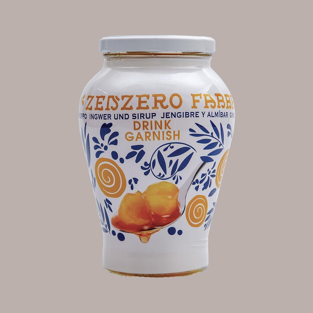 Lucgel Vaso Opaline Zenzero Candito Ginger allo Sciroppo Garnisch Fabbri - 1 Kg -