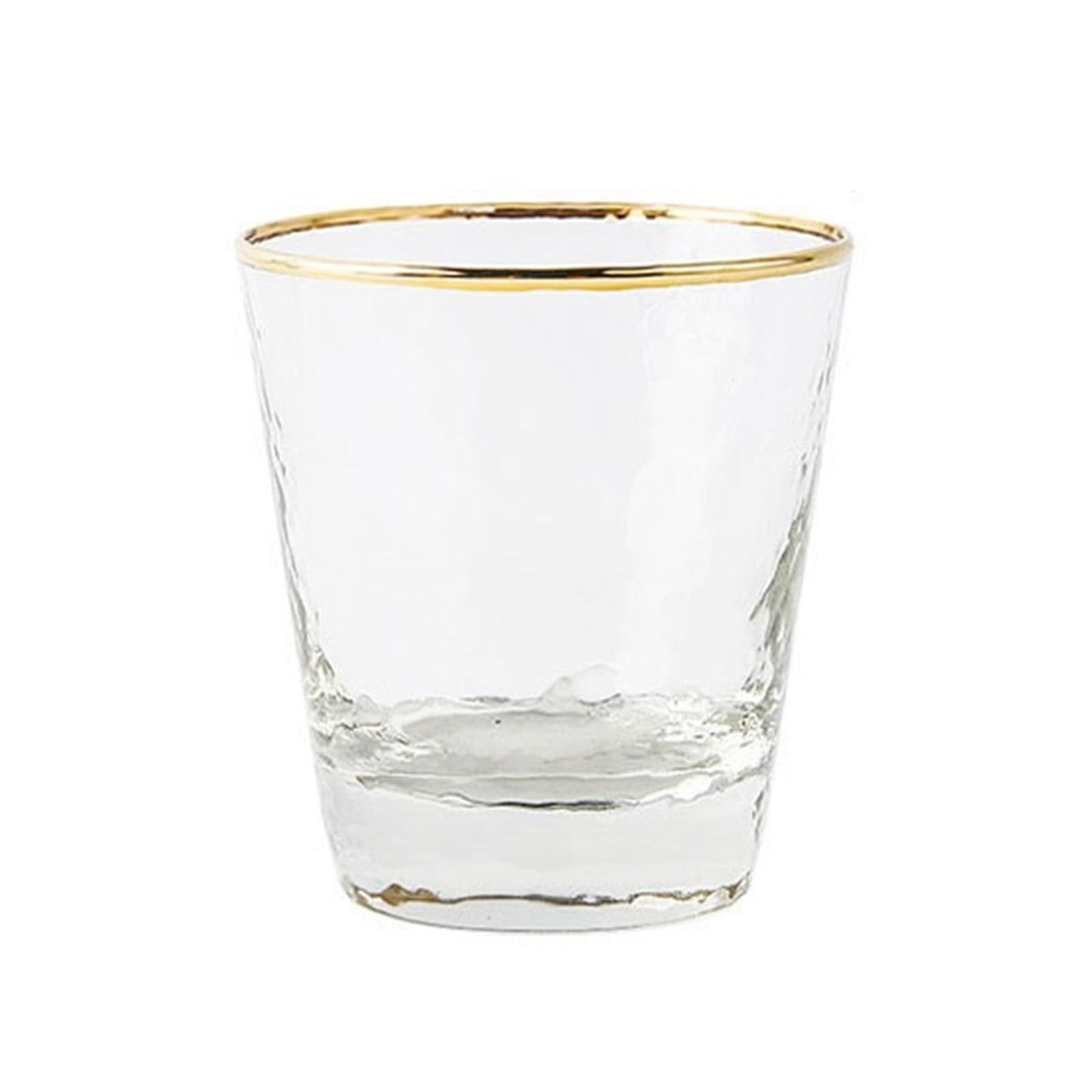 Vasos de agua con base pesada y borde dorado para vasos de bebidas pequeños