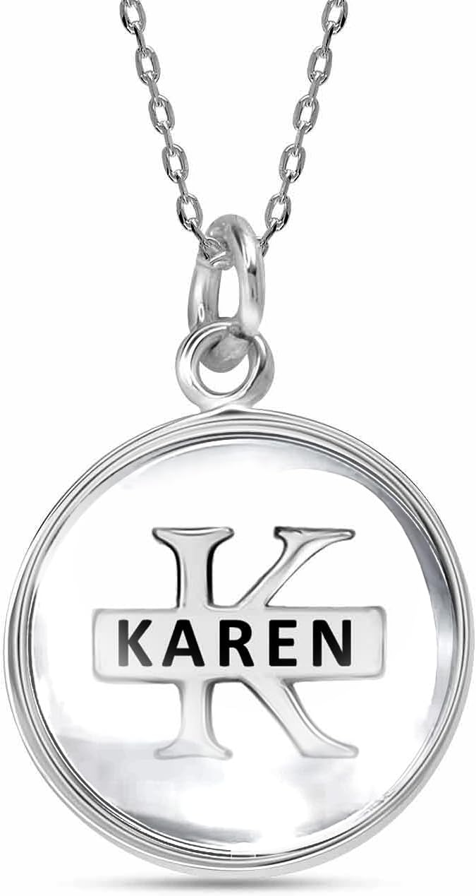 LeCalla Personalized Monogram Name Necklace for Women | Custom Initial Pendant Necklace | Customized Transparent Resin Necklace Gift for Wife Mother Sister