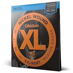D’Addario EXL160BT Cordes en nickel pour basse Balanced Medium 50-120 - Les Beatles, Paul McCartney, John Lennon, RIngo Starr, George Harrison