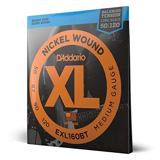 D'Addario Balanced Tension Bass Strings EXL160BT, 50-120, Medium