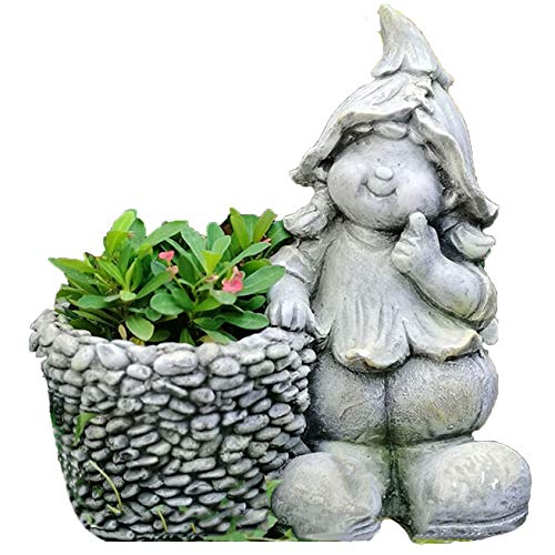 Pot de fleur cartoon girl pour magnifier l'amenagement paysager de la cour