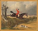  Kunstdruck Foxhunting 00112 Clearing a Ditch John Frederick Herring Chasse Cheval équalier B