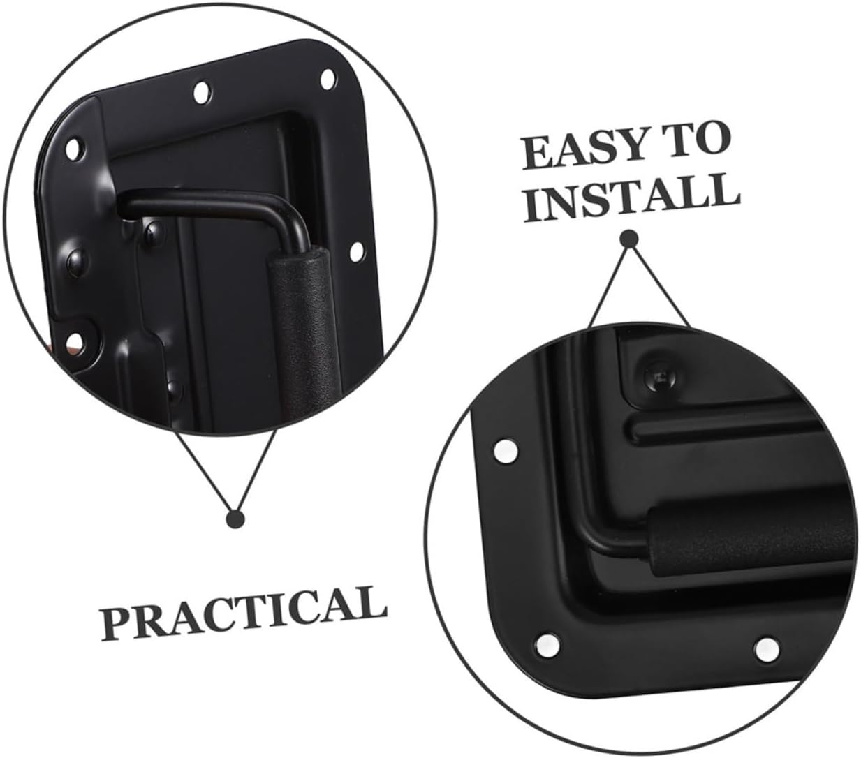 2pcs Heavy Duty Recessed Pull Handles with Spring Loaded Design for Toolboxes Cabinets Easy to Install Metal Handles for Versatile Use
