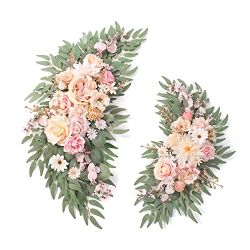 Serra Flora Artificial Flower Swags Wedding Arch Flowers Kit(Pack of 2) for DIY Wedding Ceremony Arrangements Party Welcome Sign and Reception Backdrop Floral Decoration(Pink)