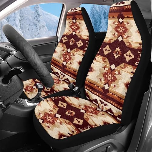 Housse de sieges auto 52x138cm motif géométrie tribale aztèque pour protection de siège avant