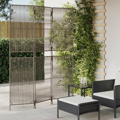 Fangmaliuyun 3-Teilig Raumteiler 147×200 cm, Poly-Rattan, wetterfest,...