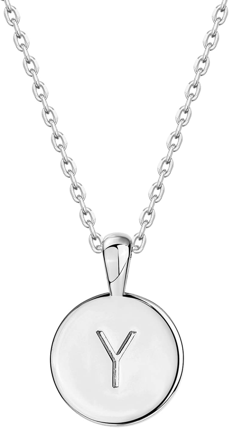 PAVOI 14K Gold Plated Initial Letter Pendant Necklace for Women | Gold Alphabetical Initial Necklace