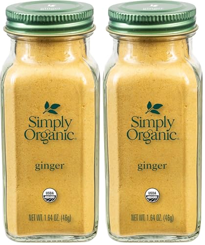 Image of Simply Organic Ground Ginger Root, 1.64 Ounce | Pack of 2 | Non GMO | Non Irradiated | Sweet & Savory