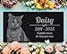 Cat Memorial Personalized Black Granite Stone 12 X 6 Bereavement in Memory Loss of Pet Cat Garden Stone