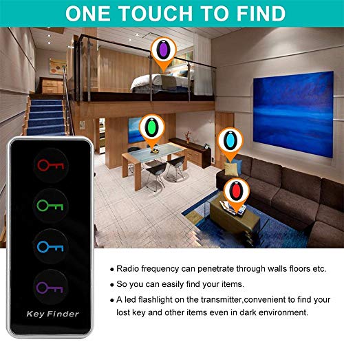 Key Finder, 5 Kit Key Tracker Smart Tracker TV-afstandsbediening met 1 zender en 4 ontvangers Portemonneezoeker, voor… - Image 6