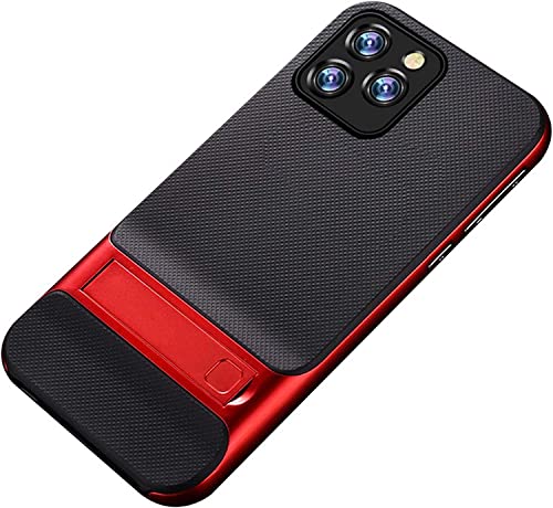 Coque iPhone 12 Pro protection intégrale antichoc rouge antichute avec béquille 6.1