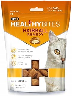 Mark and Chappell Ltd VetIQ Hairball Remedy Healthy Bites For Cats 65 Gram (Pack Of 6)