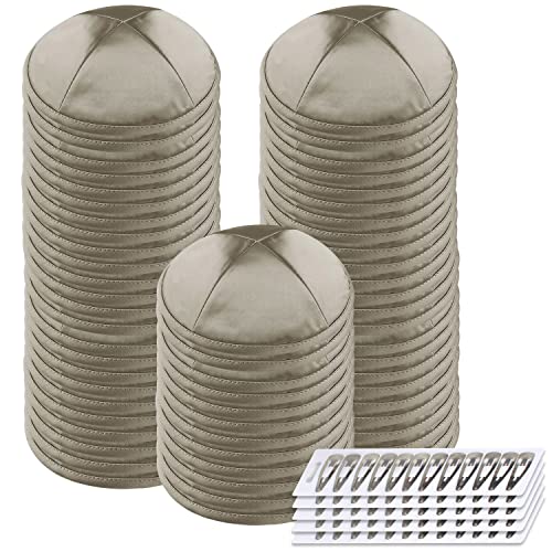 Image of Zion Judaica Deluxe Satin Kippah Yarmulkes for Kids Teens & Adults Skullcaps 6.25 inch Multi-Color Options 4 Panel Design
