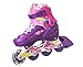 TITAN Flower Princess Girls Inline Skates with LED Light-up Front Wheel and LED Laces, Multi-Color, Kid Size Small (Flower Princess Medium Skates)
