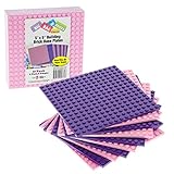 Classic Baseplates for Building Bricks - Set of 10 Pink & Purple 5