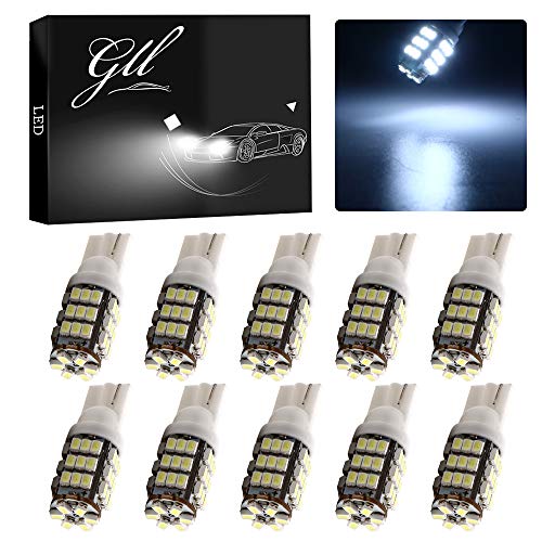 Grandview 10Pcs 501 W5W Led Bulbs Cool White T10 42-Smd 1206 High Power 168 194 2825 921 Led Car Interior,Dashboard Number Plate,Boot Light Bulbs 12V #TOP14