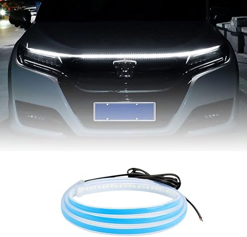 Kit de campana de arranque de escaneo dinámico tira de luces LED para capó de automóvil tira de luz impermeable para el capó del automóvil tira de