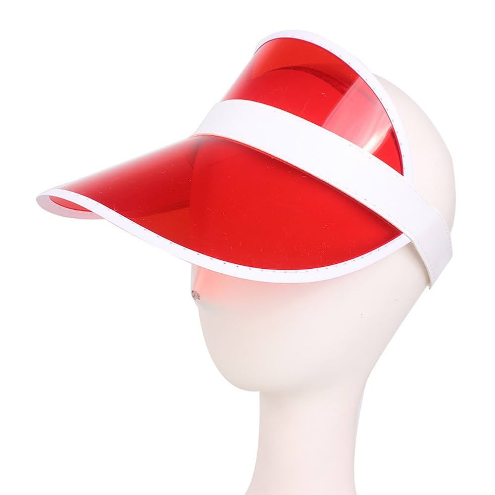 Amazon.co.jp: huplueプラスチック透明サンバイザークリアゴルフ