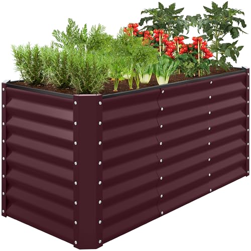 Best Choice Products 4x2x2ft Outdoor Metal Raised Garden
