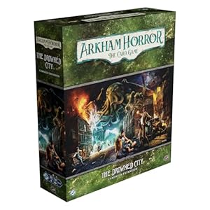 Asmodee Arkham Horror The Card Game The Drowned City Campaign Expansion - Explore R’lyeh & Face Cthulhu, Cooperative LCG, Ages 14+, 1-4 Players, 1-2 Hr Playtime