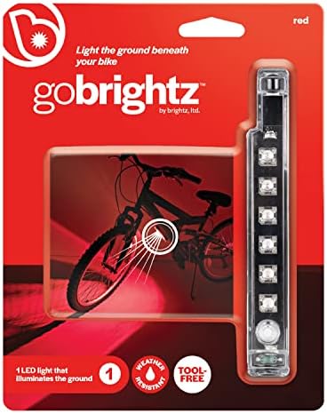 Brightz GoBrightz LED Bike Frame Light – LED Bike Frame Light for Night Riding – 4 Modes for Flashing or Constant Glow Light – Fun Safety Light Bike Accessories for Kids, Boys, Girls, Teens & Adults