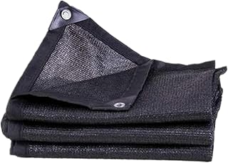 50% Sunblock Shade Cloth,Black Sun Screen Mesh Plants Greenhouse Cover Fabric,Net Tarp Sunshade UV Resistant Netting with Grommets Easier to Hang for Flowers Plants Patio Lawn Outdoor 6.5 ft x 6.5 ft