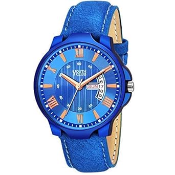 YOUTH CLUB Analogue Mens Watch (Blue Dial Blue Colored Strap)