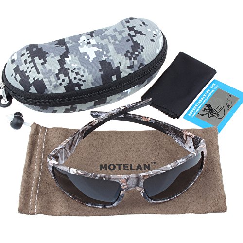 MOTELAN Polarized Camouflage Sunglasses for Men's Fishing Hunting Boating Sun Glasses Grey - Thumbnail 5