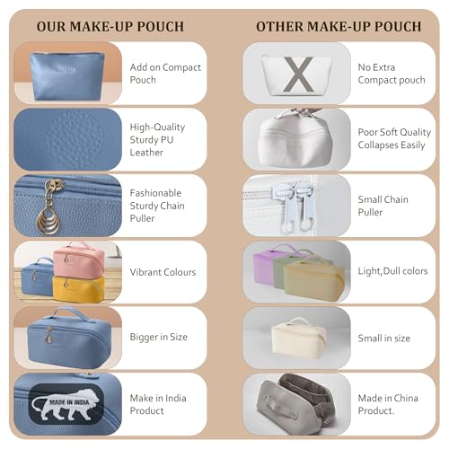 STRAPVILLA Large Waterproof Makeup Organizer Bag for Women - Image 8