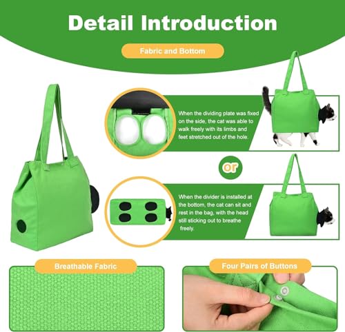 Akihatorii Porta-gatos macio, porta-gatos com laterais macias para gatos grandes de 15 libras, bolsa