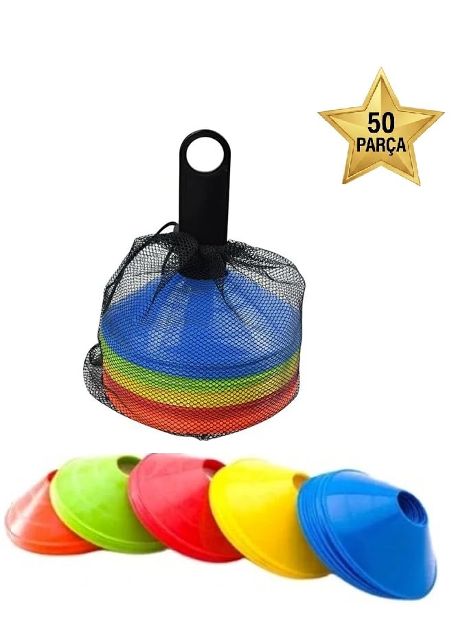 Futbol Disk Antrenman Koni Set, 50'li Set
