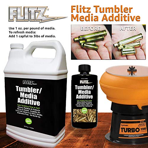 Flitz TA 04806 Tumbler Media Additive, 16 oz. Bottle , black