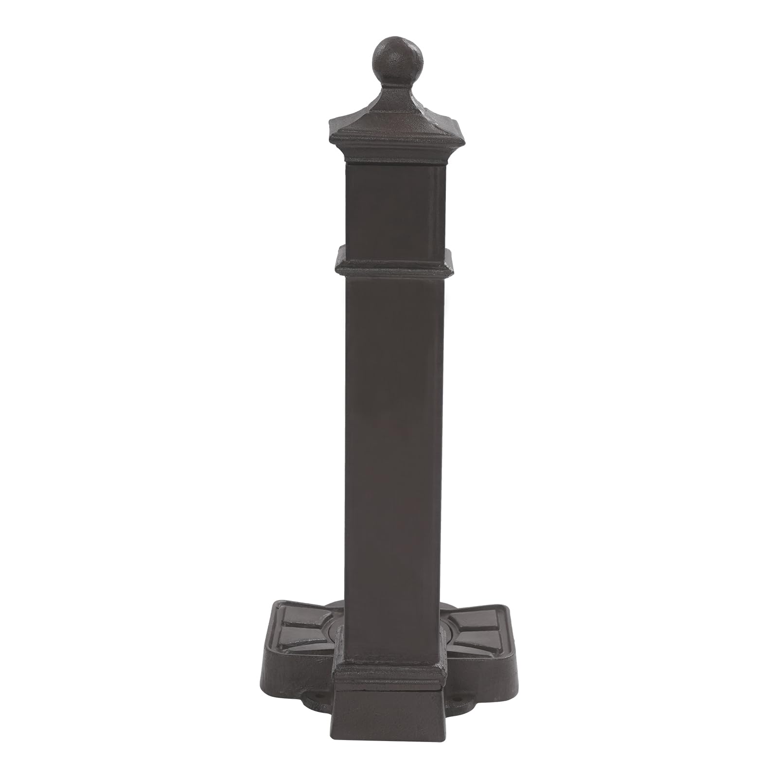 Colonna d'acqua marrone ruggine per esterni, con rubinetto, fondo autoportante, colonna d'acqua retrò, per giardino, fattoria, salice, cortile, 33 x 29,5 x 74 cm