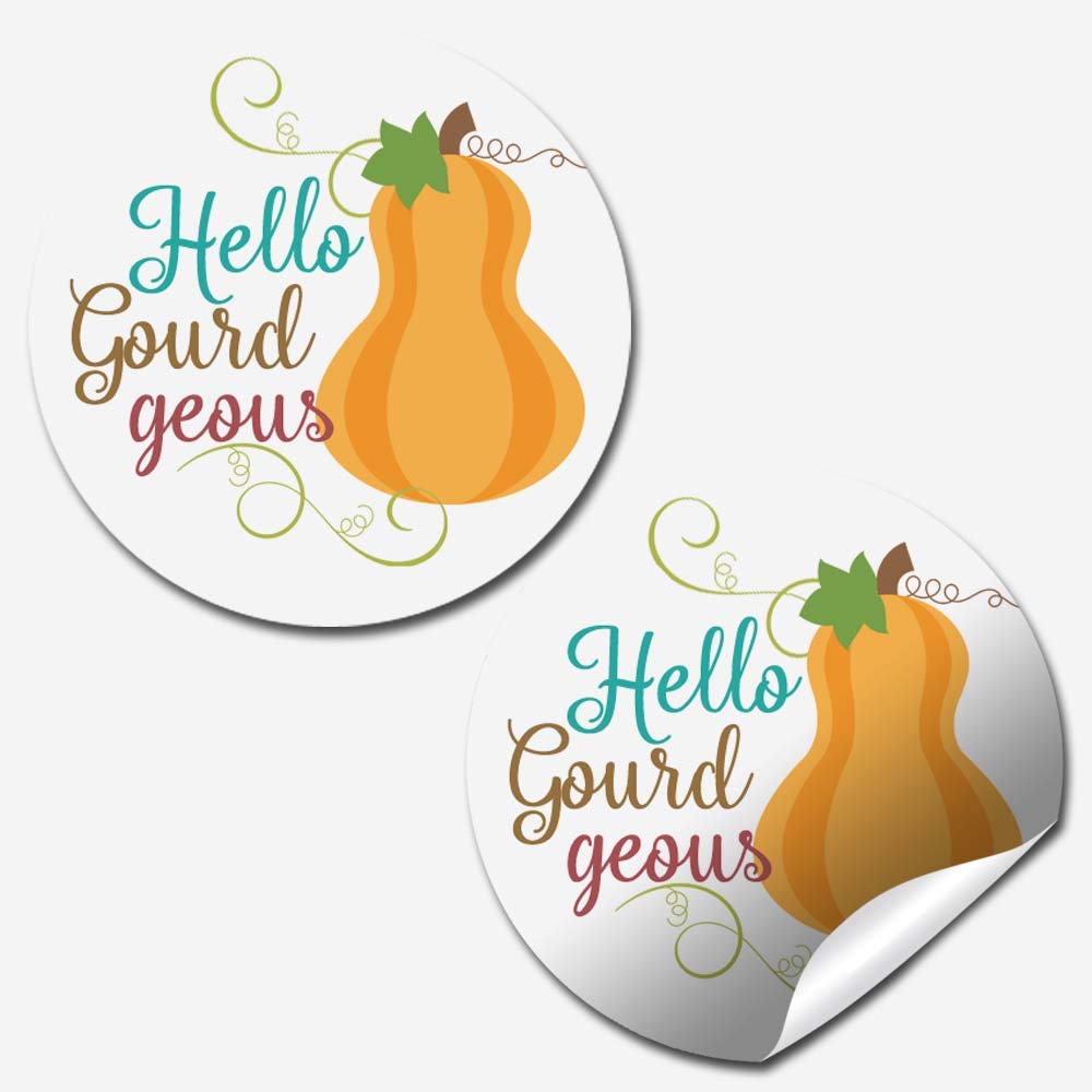 Autocollants d'automne pour carte postale lot de 60 stickers gourde AmandaCreation