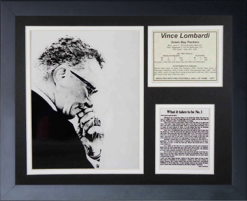 Legends Never Die Vince Lombardi Creed Framed Photo Collage, 11x14-Inch,Black