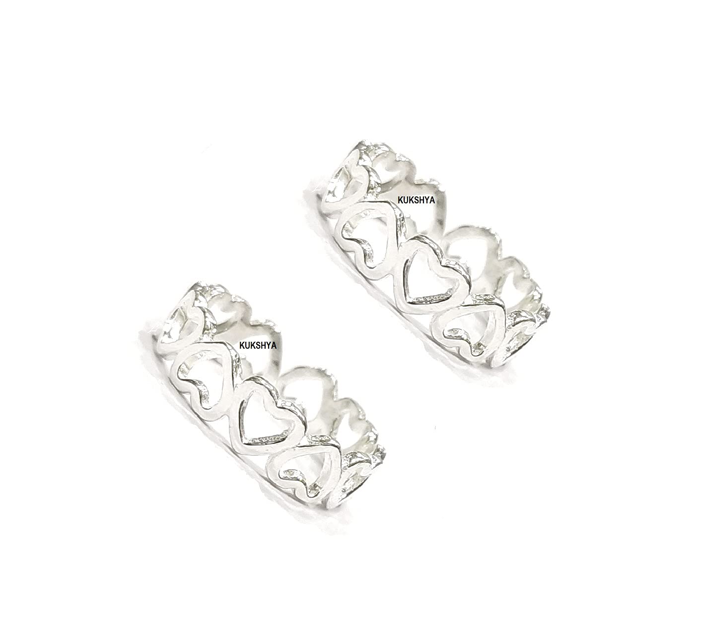 925 Sterling Silver HEART Toe Ring (Bichhiya) - JEWELLERS Exclusive